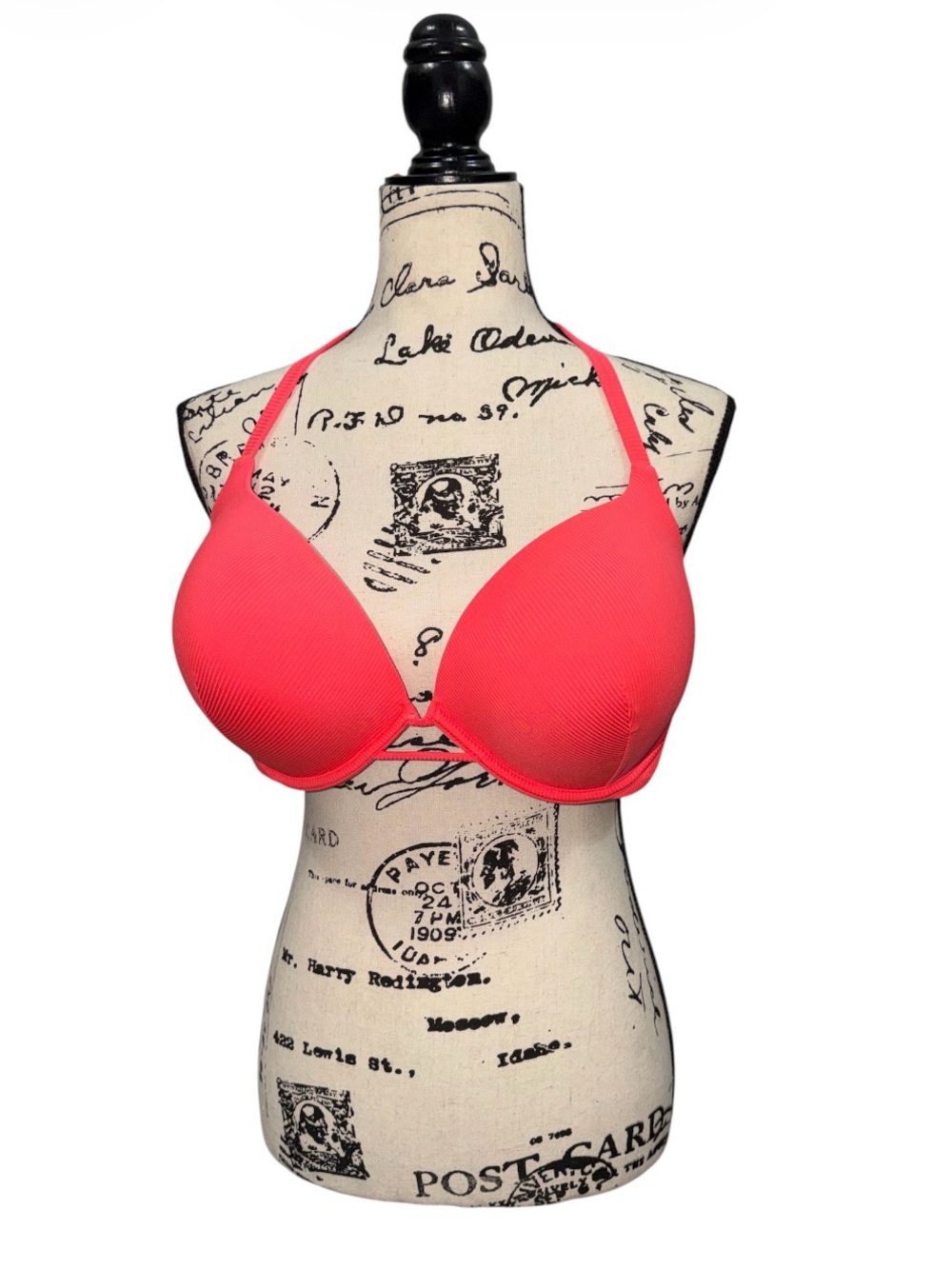 Victoria's Secret 38DD Bombshell Miraculous Push Up Plunge Bikini Swim Top